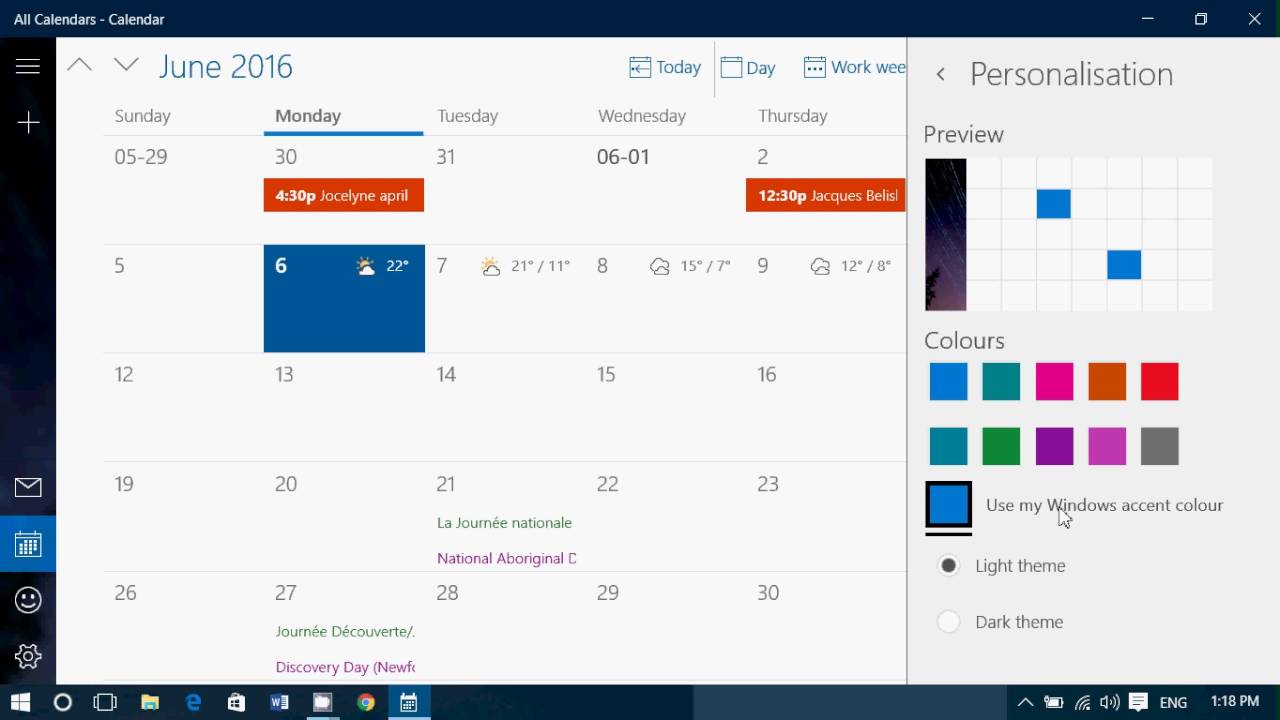 windows 10 calendar app sync with google