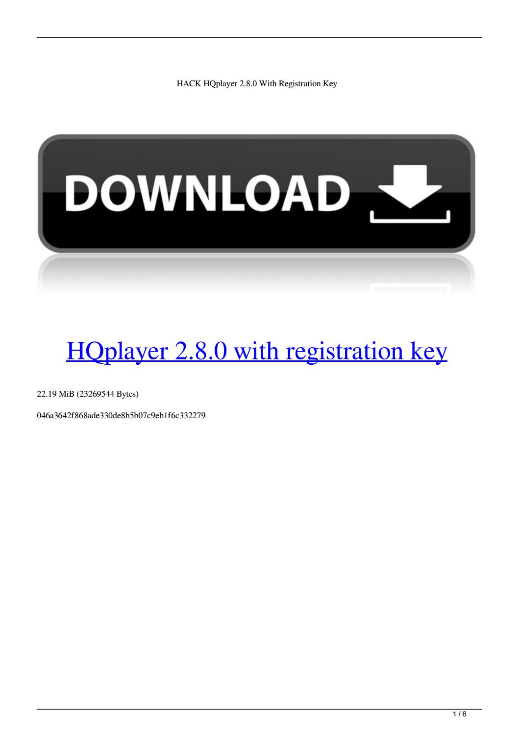 Hqplayer license key largo